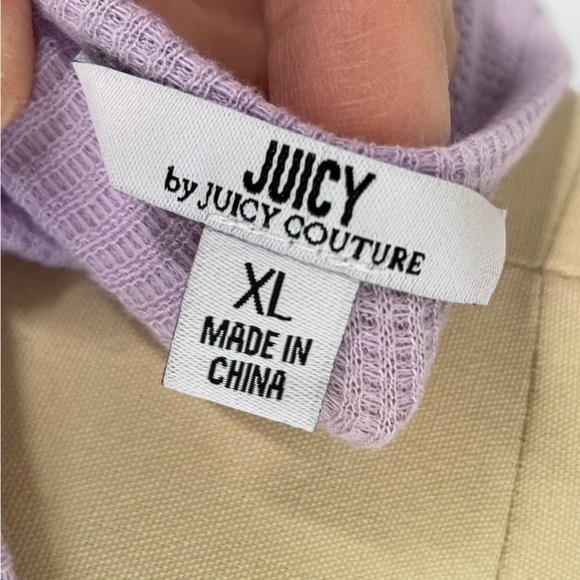 Juicy By Juicy Couture Womens Boat Neck Long Sleeve T-Shirt-Lilac- Size XL- NWT - Picture 7 of 9
